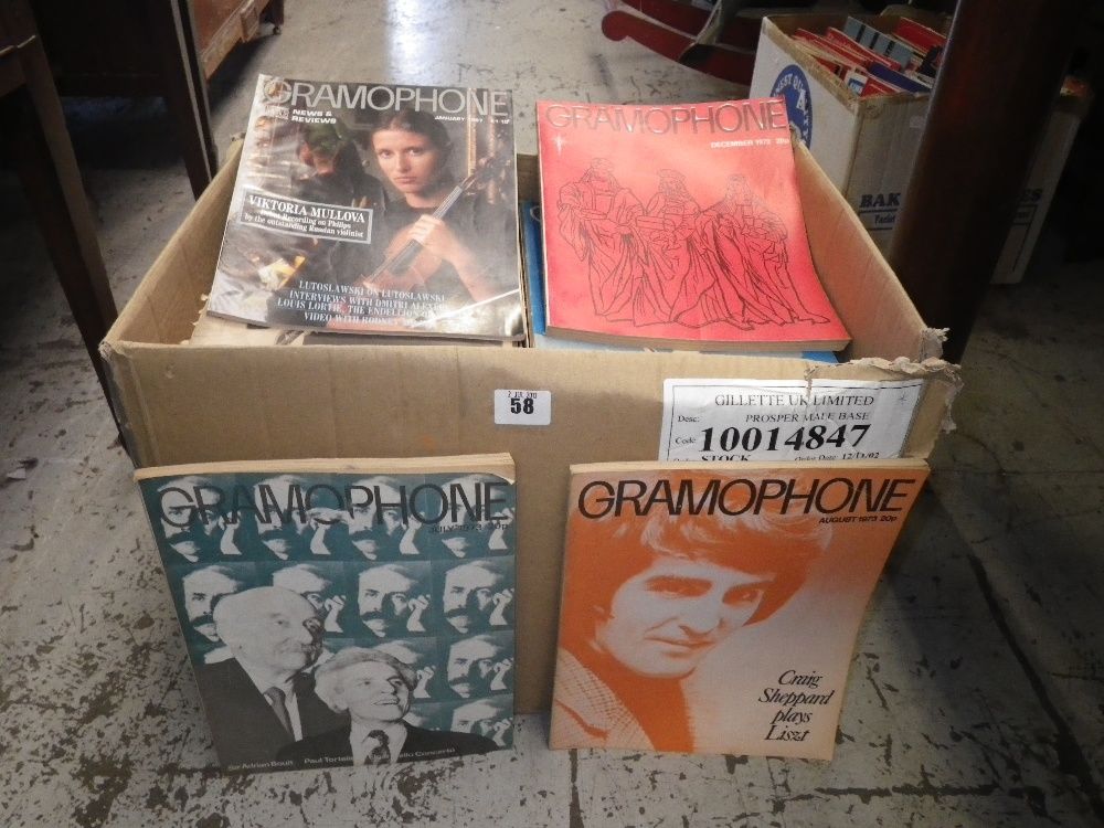 A collection of `Gramophone` magazines