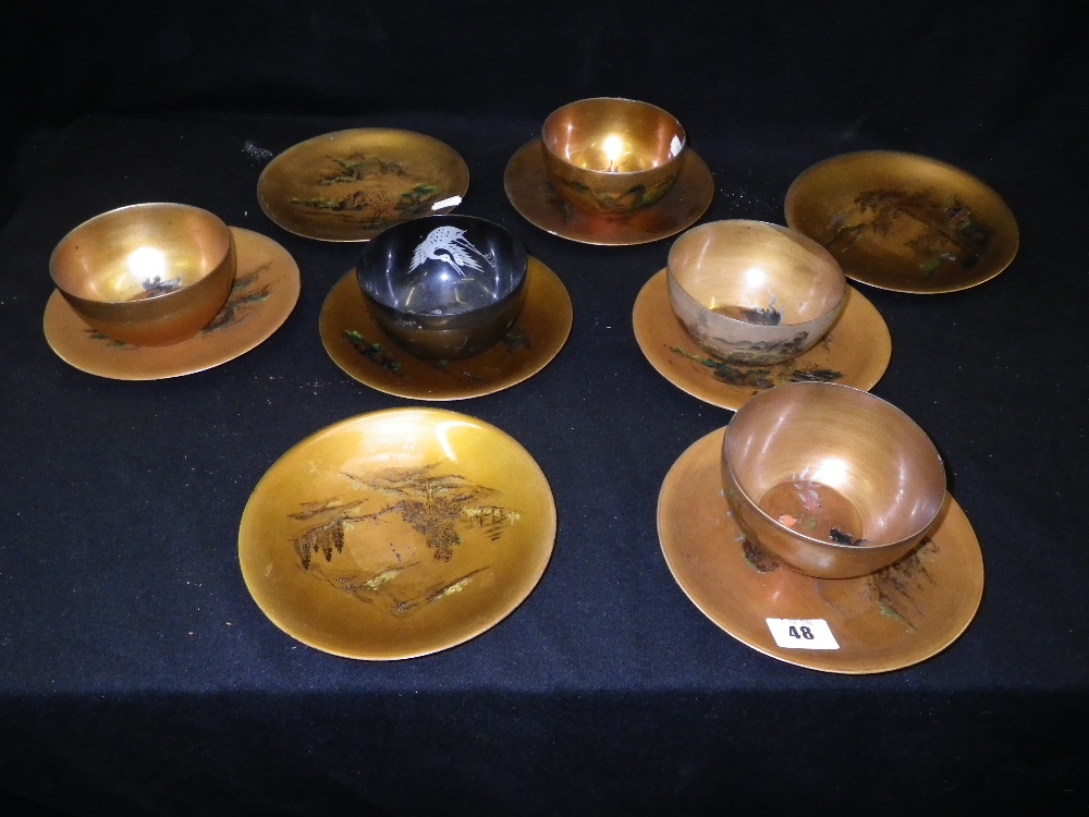 A black lacquered bowl, marked `Wong Tai Mi, Foochow` and similar items