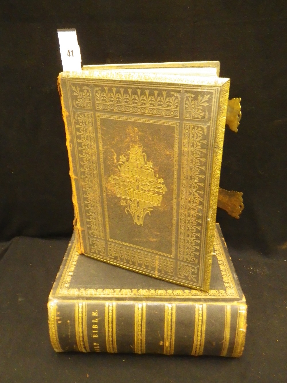 A Victorian family bible and another similar