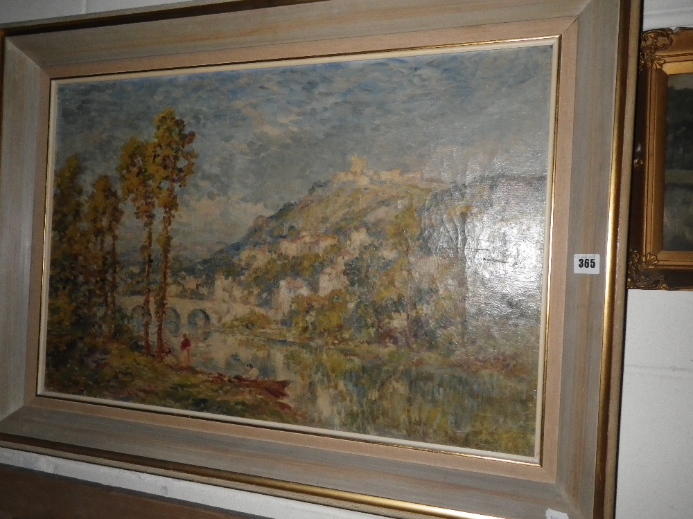 After Claude Monet: `L`Arche Seines, France, oil on canvas