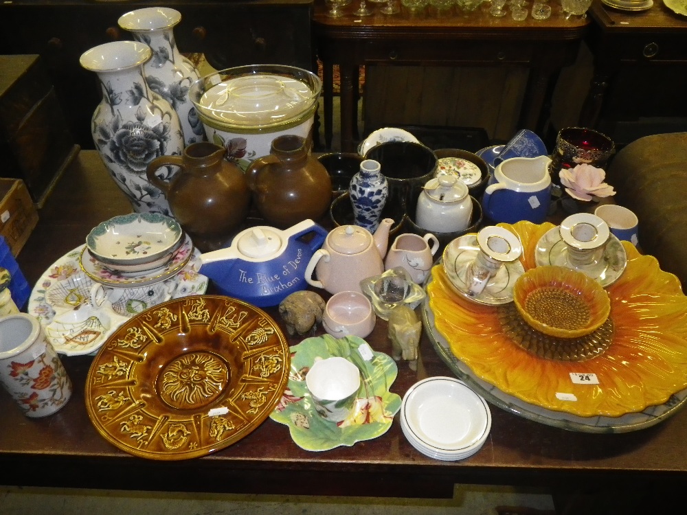 A collection of decorative ceramics and glassware