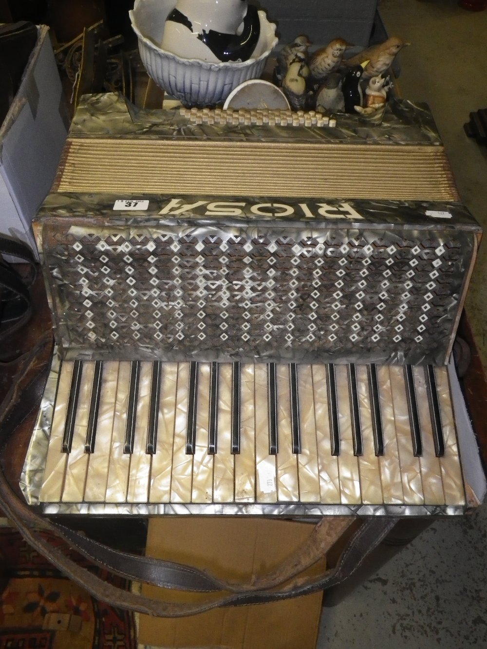 A vintage Riosa piano accordion