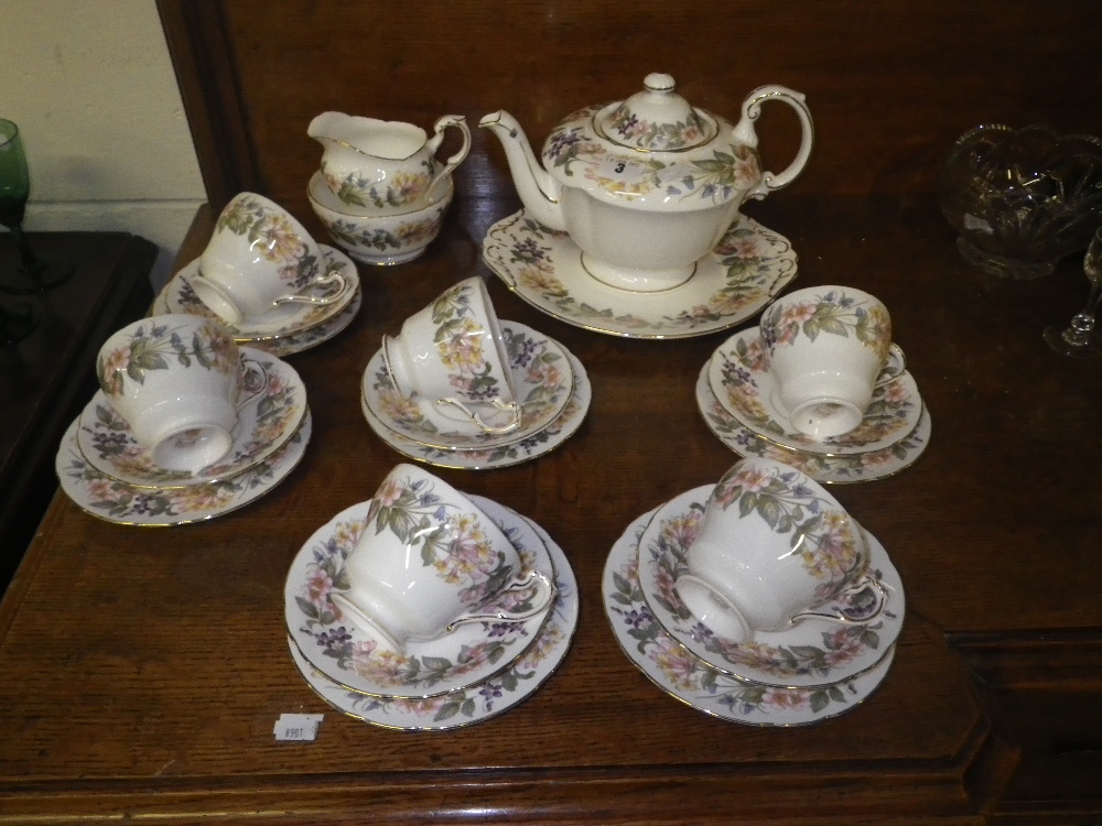 A Paragon: `Country Lane` teaset for six, including a teapot