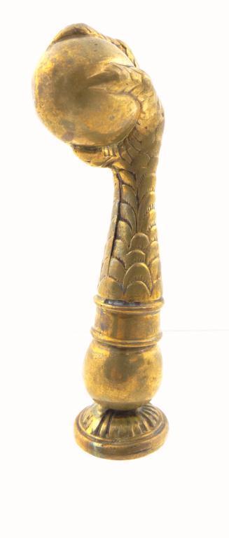 Brass bird`s talon and ball seal, 7cm high : For Condition Reports Please Visit www.
