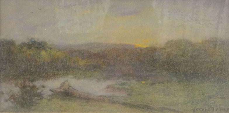 Pierre Ernest Prins - L`Arbre Deracine - Pastel landscape study, signed, gilt framed, sold