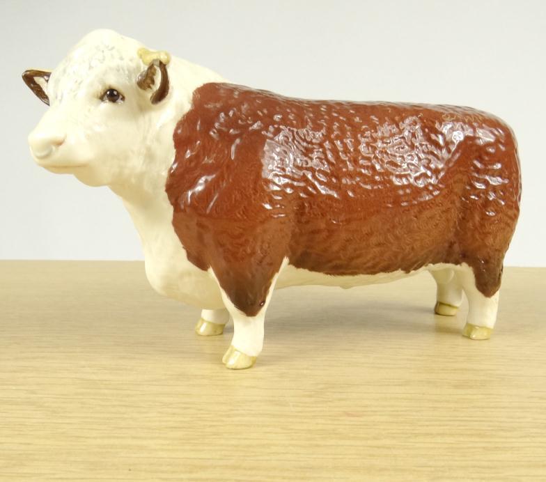 Beswick china bull - Champion of Champions : For Condition Reports Please visit www.