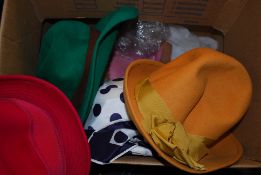Collection of vintage ladies hats and handbags