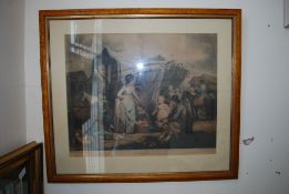 After James Ward - 19th century Mezzotint ' Poultry Market ' H68cm x W60cm approx.