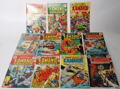 A collection of 1970's Komandi DC comics, all with full colour front covers.