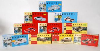 A collection of 10 boxed Vanguards diecast toy model cars, comprising: VA45001, VA06701, VA02332 (