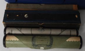 A collection of boxed piano rolls