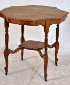 An antique occasional table on castors with octagonal top and castors to legs.H71 x W74cm x D41cm