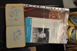 Good selection of autographs and letters to include a letter from Bing Crosby, Roger Banister, Clive