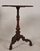 Georgian 19th century mahogany tilt top wine / occasional table. The angular splayed legs with pad