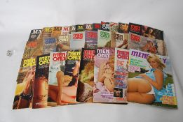 A collection of vintage adult Men Only magazine. 11 in total dating from the 1970's and 1980's