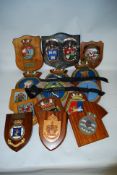A large collection of shipping plaques to incude a plaque to comemorate the commissioning of HMS