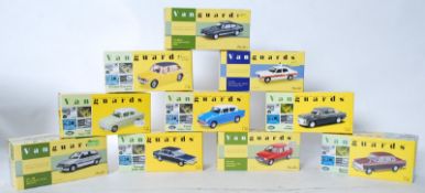 A collection of 10 Vanguards diecast model cars, comprising of: VA08200, va05402, VA06905,