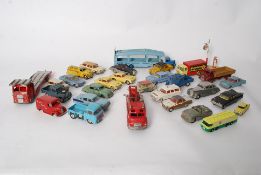 A box of Dinky, Lesney, Matchbox diecast toy cars etc ( see illustration)
