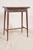A Scottish Edwardian mahogany arts and crafts card table made by A.Gardner & Sons of Jamaica Street,