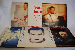 Six Gary Numan vinyl records to include New Man, Live White Noise, Beserker, The Fury, Numa 84 / 85