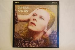 Records: David Bowie Hunky Dory vinyl record, VG++ / VG++, The Man Who Sold The World, VG++ / EX,