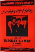 Music Memorabilia. An unframed `Scarlett Party`  music event / gig poster. Notation for Reading