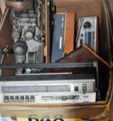 A box of radios, to include valve radio, Roberts etc