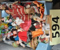 A box of dolls from around the world.