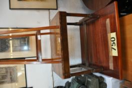 A mixed lot of furniture to include mahogany table, coffee table, plant stand etc