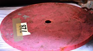 A French style vintafe French red metal garden table