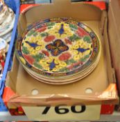 A collection of plates to include Royal Doulton D3087 and an early 20th century Masons' plates.