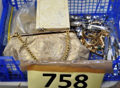 A quantity of costume jewellery to include rotary watches, necklaces and handbags.