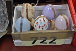 5 musical decorative eggs in the style of Faberge