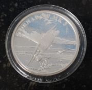 A Republic of the Marshall islands 1995 Tornado F.MK 3 $50 silver proof coin.