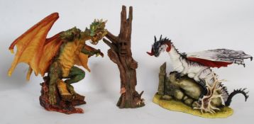 An Enchantica dragon by Visiroth Ltd together with a Holland studio craft dragon, both with