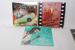 Psycobilly / Rockabilly: Three vintage vinyl record albums to include The Phantom Rockers Sharks,
