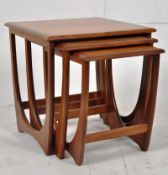 A set of Danish retro 1970`s style nest of tables in graduating form. The tallest being 51cm.