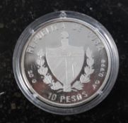 Olimpiada Atlanta 1996 10 Pesos silver proof coin