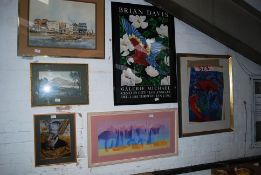 15 pictures and prints including a water colour signed Gerald Tucker.