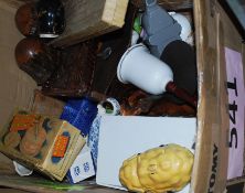 A mixed lot to include figurines, novelty vacuums, china etc.