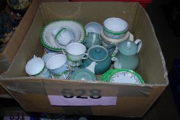 A mixed lot to include Wedgwood teapots, Roslyn tea set, Alfred Meakin bowls, dinner service and