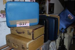A collection of 6 suit cases circa 1950s.