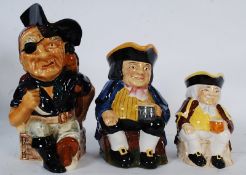 A Carltonware toby jug together with a smaller Carlton Ware toby jug and a good Shorter & Son