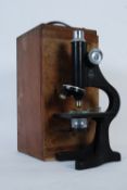A W & J George & Becker Ltd microscope in case.