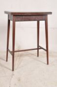 A small rectangular Scottish Edwardian mahogany arts and crafts card table made by A.Gardner & Sons