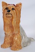 A Beswick Figure of a seated Yorkshire Terrier model no 2377. Measures 25.5cm high