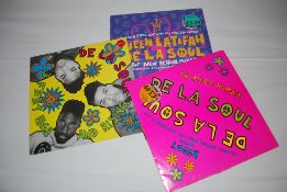De La Soul Magic 12" record, 3 feet high and rising LP, and others.