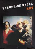 Music Memorabilia. An unframed 'Tangerine Dream'  music album poster. Notation to centre 'Exit'.