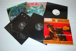 A collection of albums and 12" to include NWA, Public Enemy, Ict T. Various conditions.