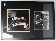 BLUES BROTHERS: An original framed vinyl LP record 'A Briefcase Full Of Blues' mounted above a
